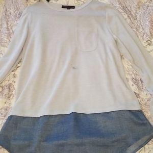 Grey long sleeve with frilled ends